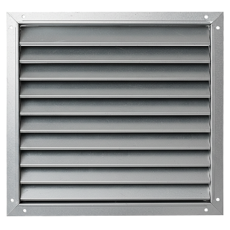 HVAC intake vent plate - showing stamped and louvered ventilation slits