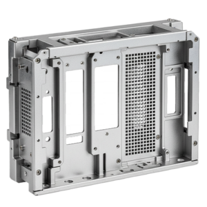 intricate internal frame for a high-performance server or networking enclosure