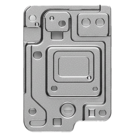 stamped and formed internal mounting bracket for a smartphone camera module