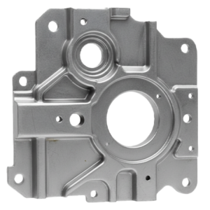 washer and dryer metal stamped and fabricated part - metal drum support bracket for a washing machine_